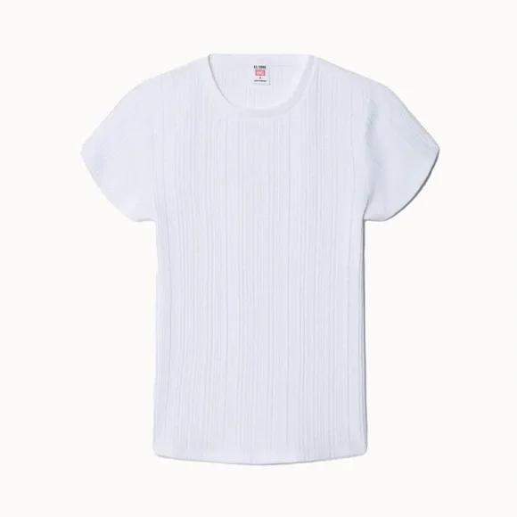 RE/DONE / Hanes Varigated 60s Slim Tee Optic White